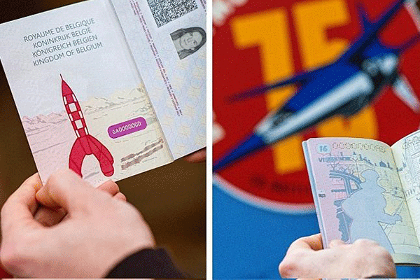 گذرنامه جدید بلژیک با طرح تن‌تن