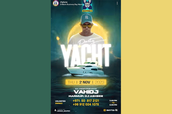 یات پارتی در دبی Yacht Party In Dubai